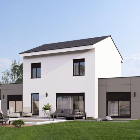 Maison toit double pente